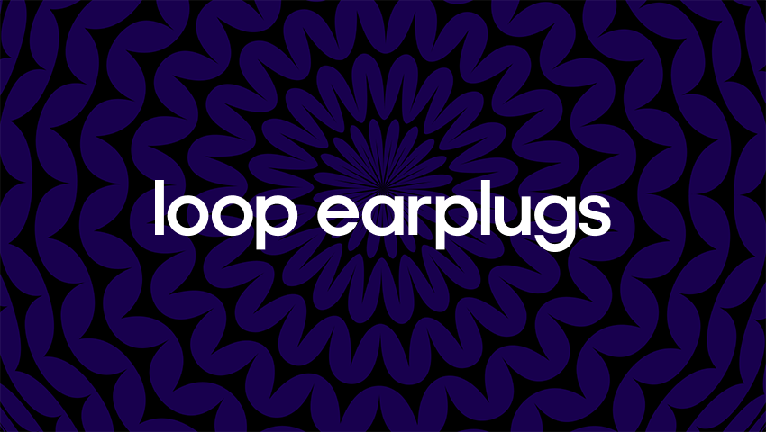 Loop plugs logo on a black background.
