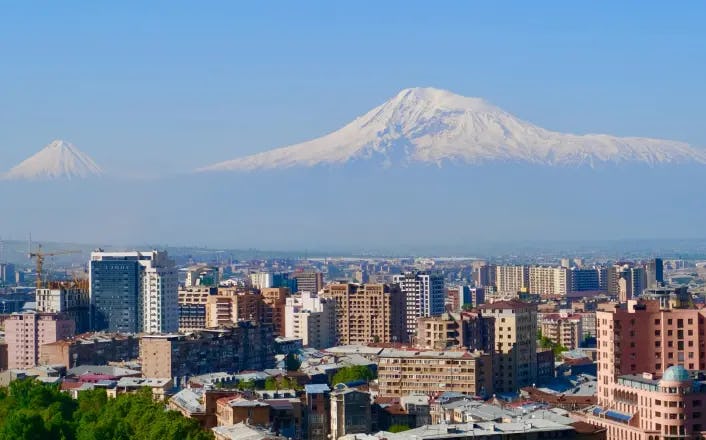 Armenian capital, Yerevan's city skyline