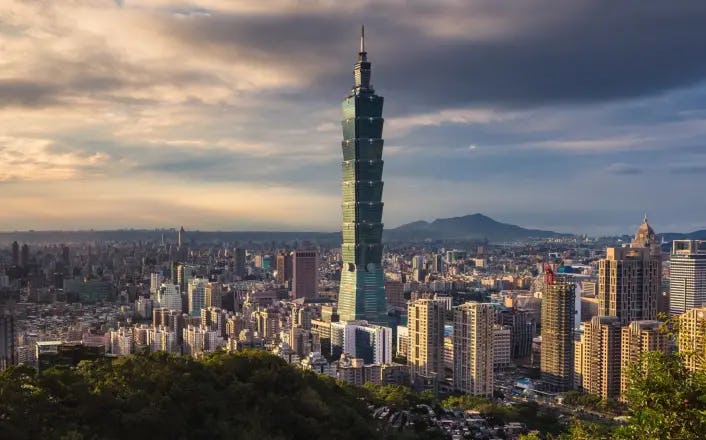 The beautiful Taiwanese skyline