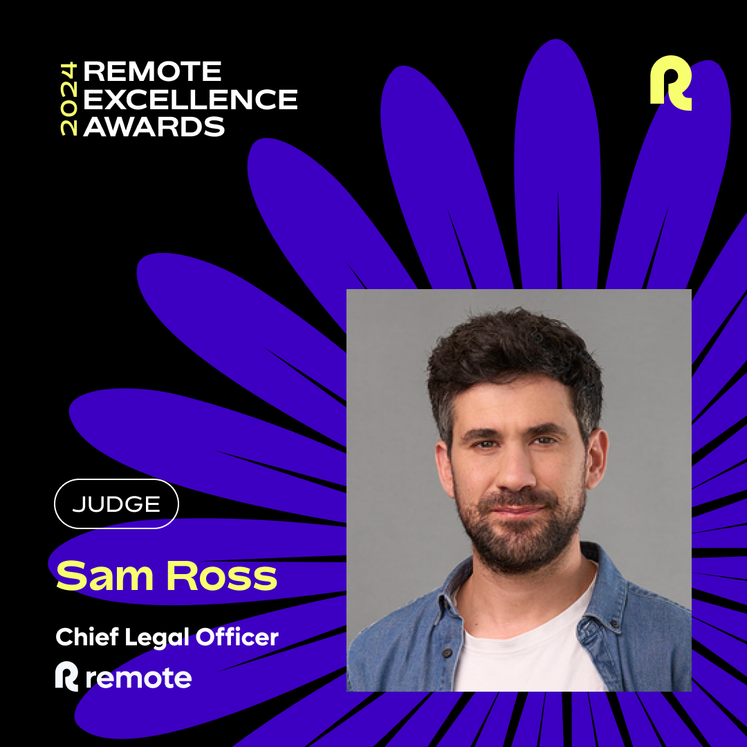 Sam ross at the remote influence awards.