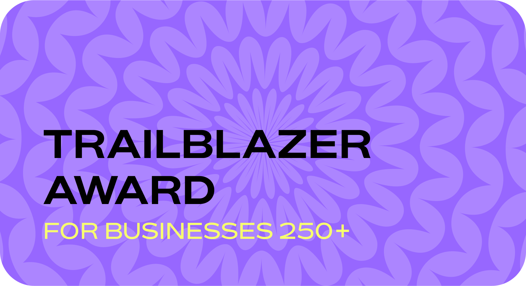 Trailblazer award for businesses 250+.