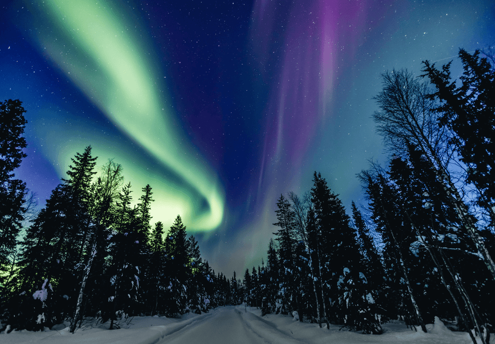 Aurora borealis in Finland
