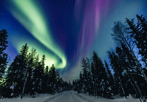 Aurora borealis in Finland