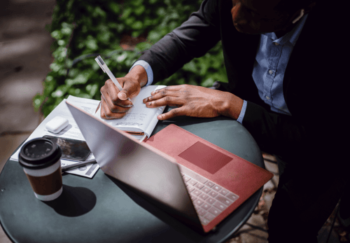 Freelancer working remotely 