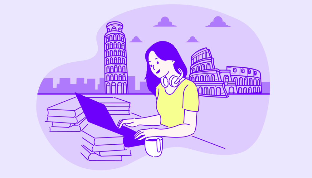 Remote worker in Italy
