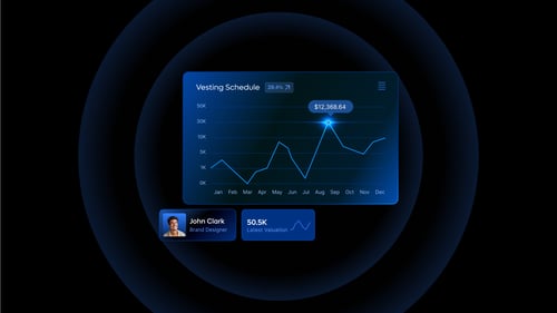 Stock vesting dashboard visual