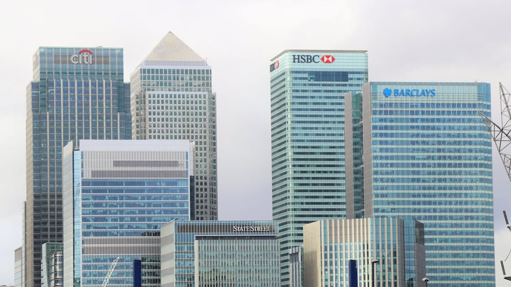 The skyline of the City of London