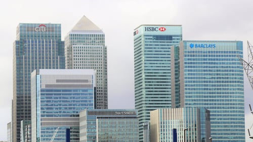 The skyline of the City of London