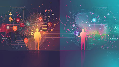 A side-by-side comparison of a PEO vs payroll provider, illustrating the difference between full-service HR co-employment and standalone payroll management.