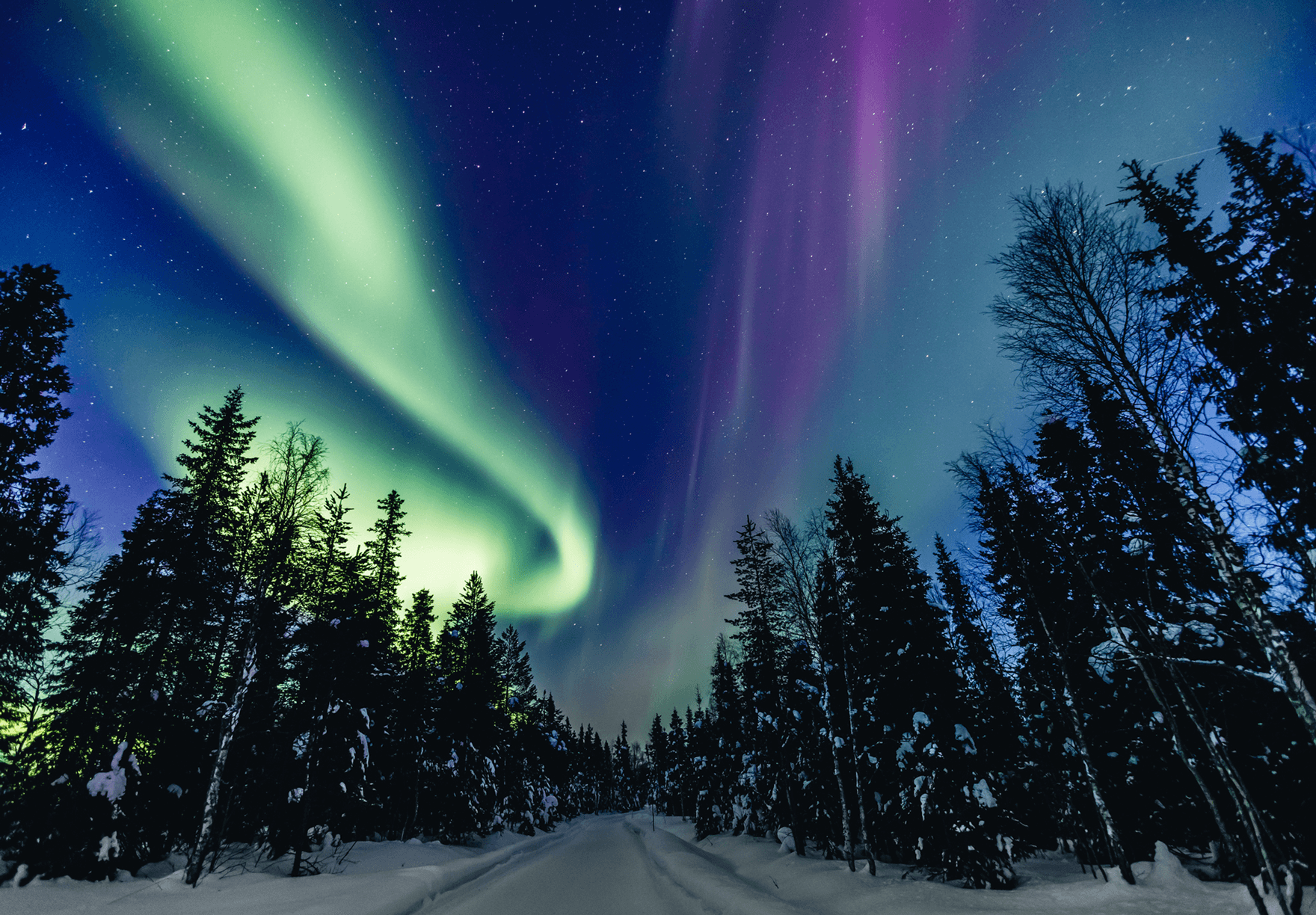 Aurora borealis in Finland