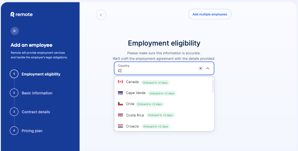 Employee eligibility