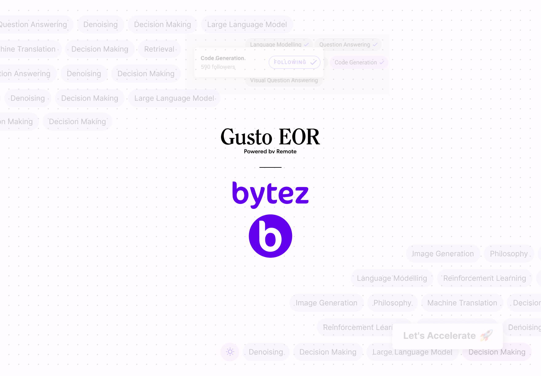 Gusto EOR Bytez