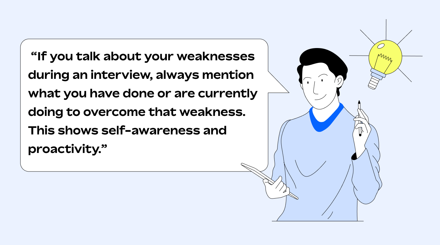 Tips for talking about your weaknesses