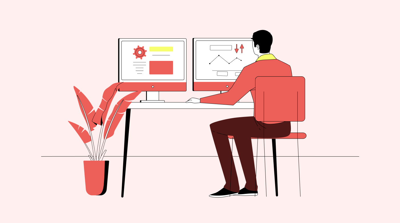 Two computer monitors