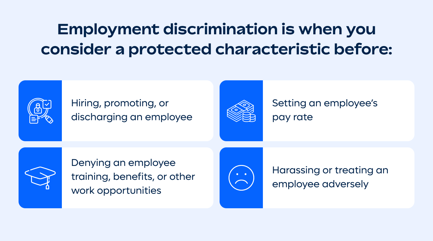  What does employment discrimination look like?