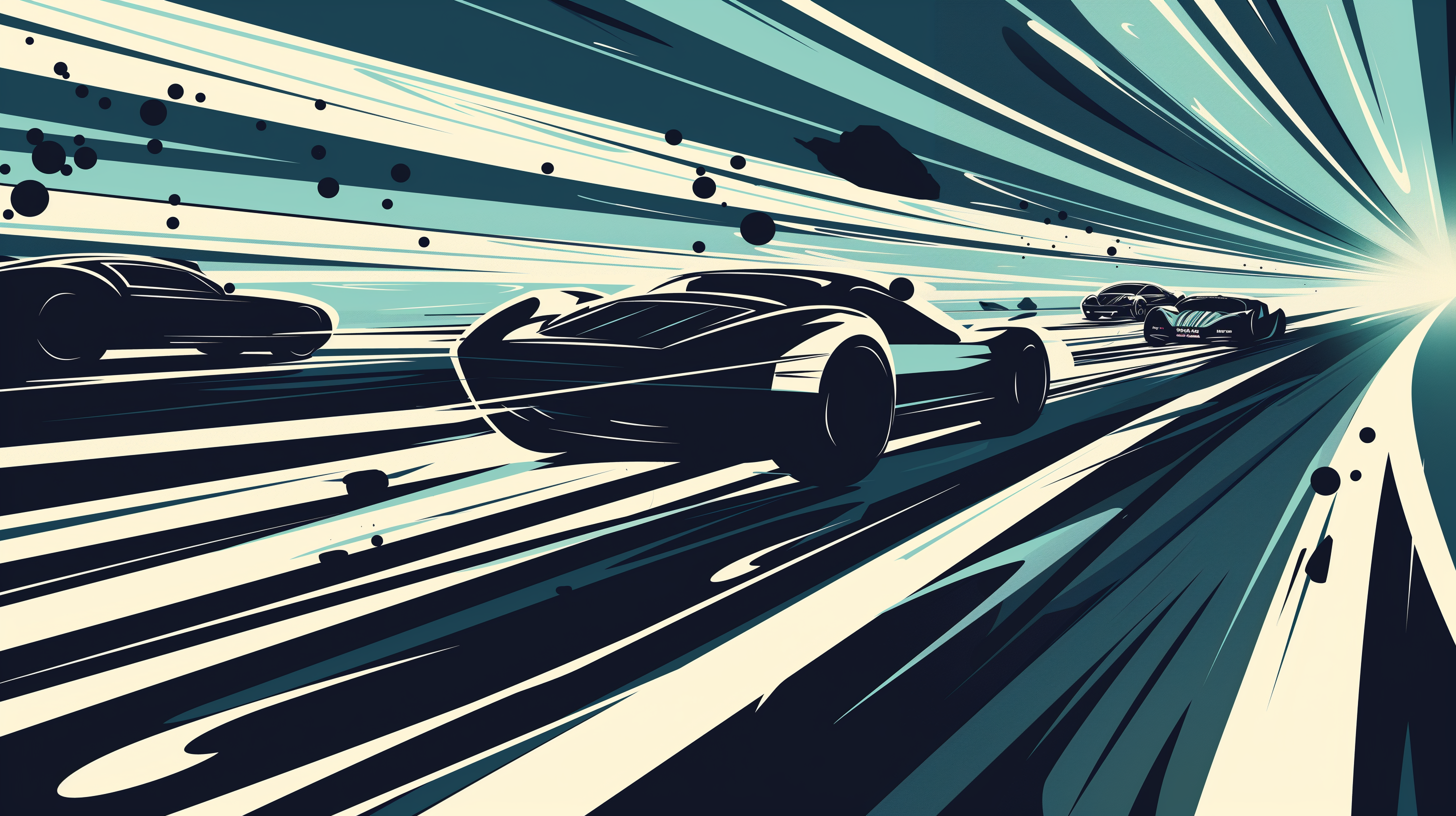 Race car drivers depicting speed 2