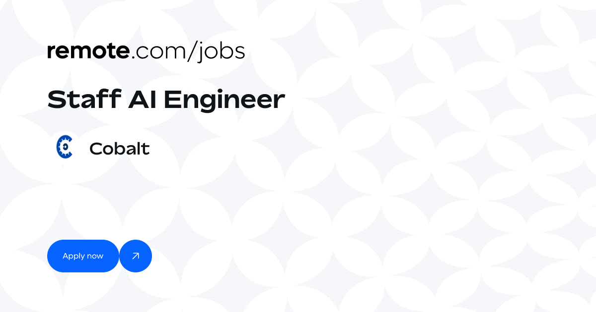 Staff AI Engineer at Cobalt | Remote