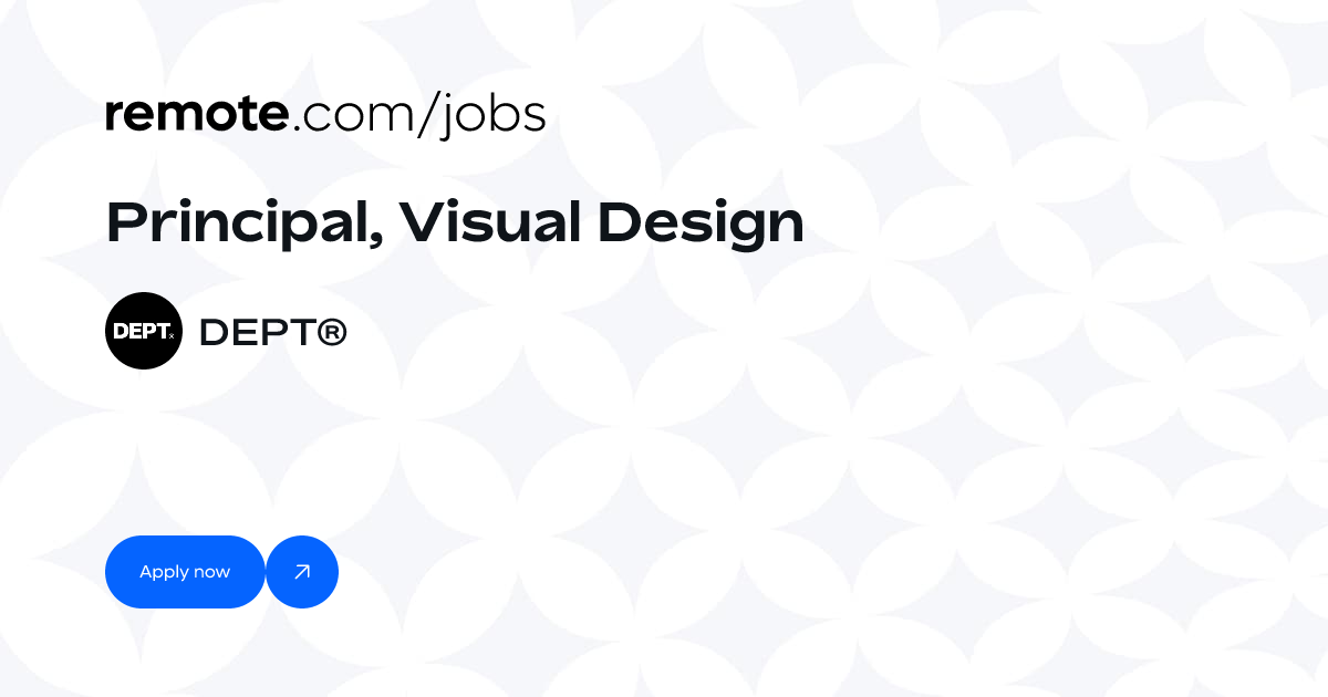 Principal, Visual Design at DEPT® | Remote