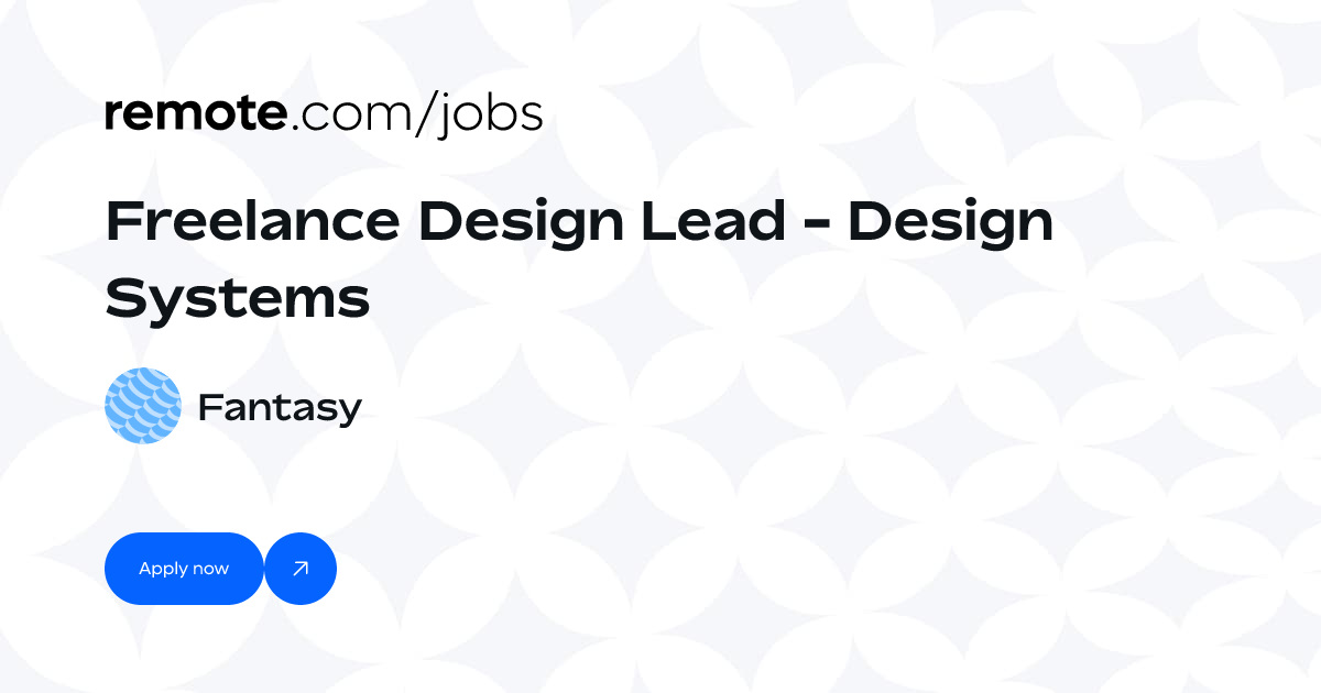 Freelance Design Lead - Design Systems at Fantasy | Remote