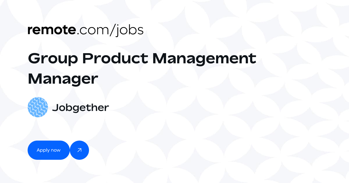 Group Product Management Manager at Jobgether | Remote