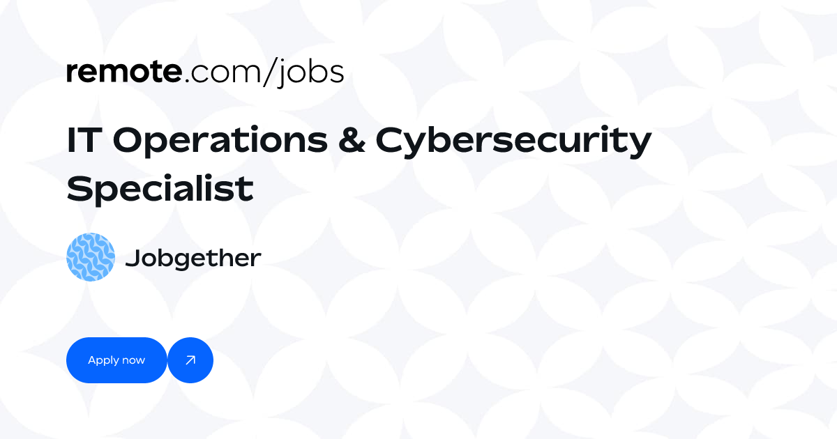 IT Operations & Cybersecurity Specialist at Jobgether | Remote
