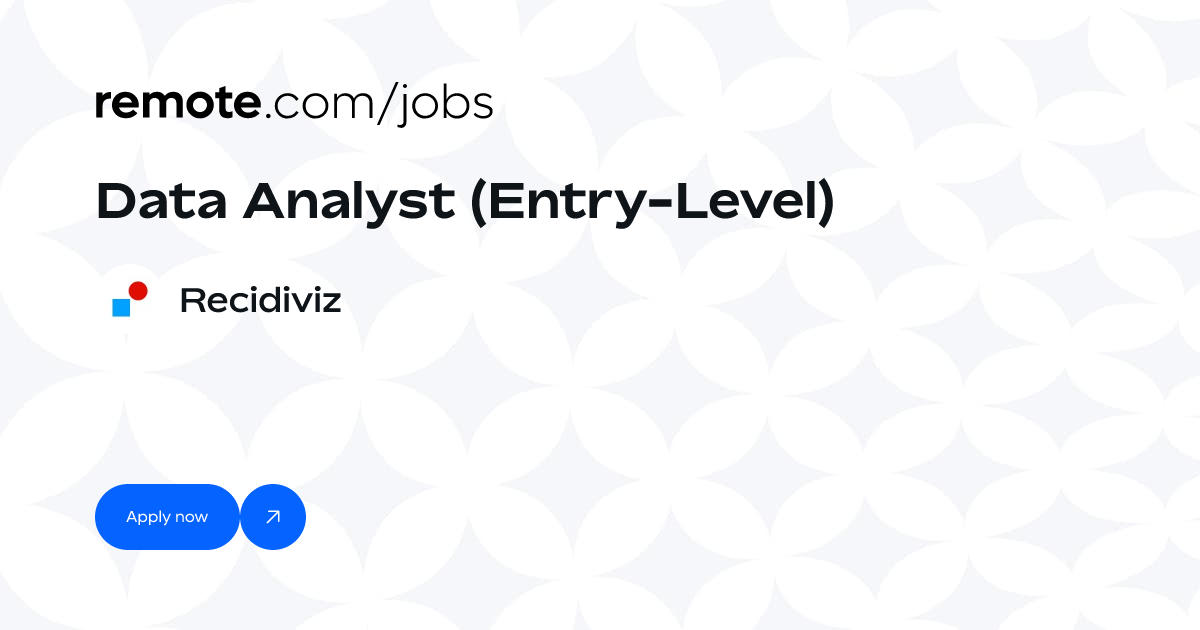 Data Analyst (Entry-Level) at Recidiviz | Remote